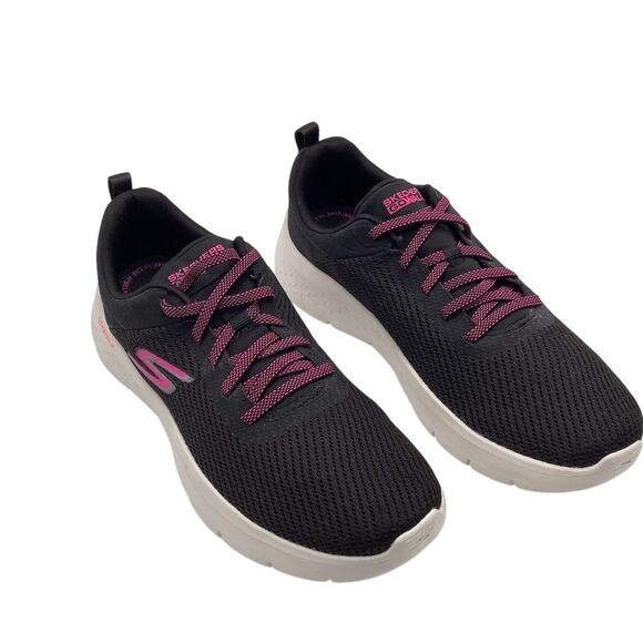 Skechers Women's Go Walk Flex Alani Black Lace-Up Sneakers Size 9 - Picture 1 of 7